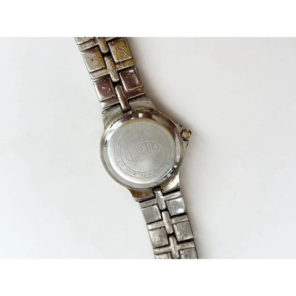 Forbel 24k Gold Foil Dual Dual Toned Vintage Wristwatch - 26mm - WORKS!